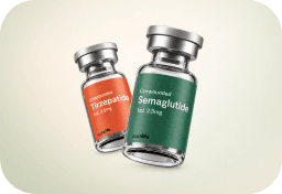 Compounded tirzepatide and semaglutide vials